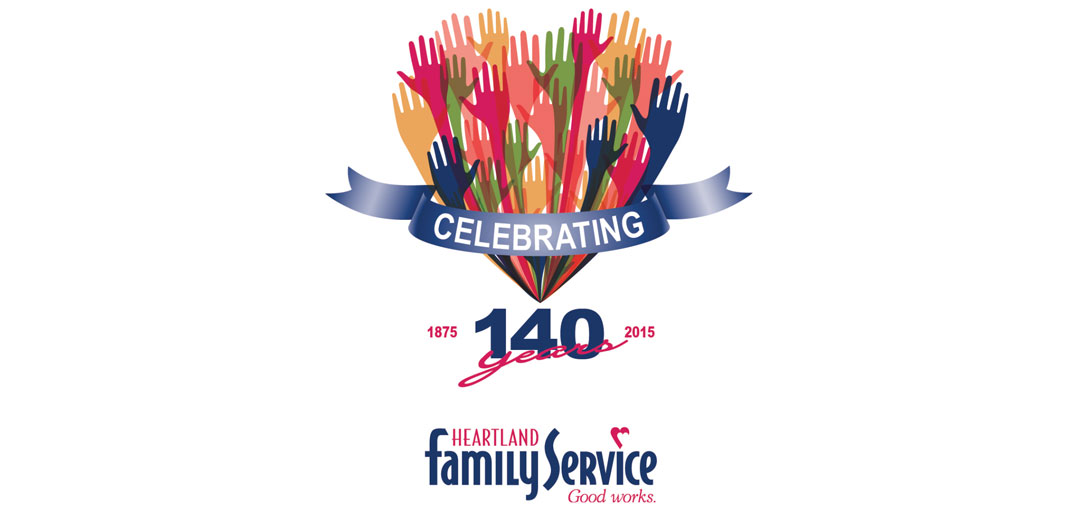 Heartland Family Service 140th Anniversary Logo